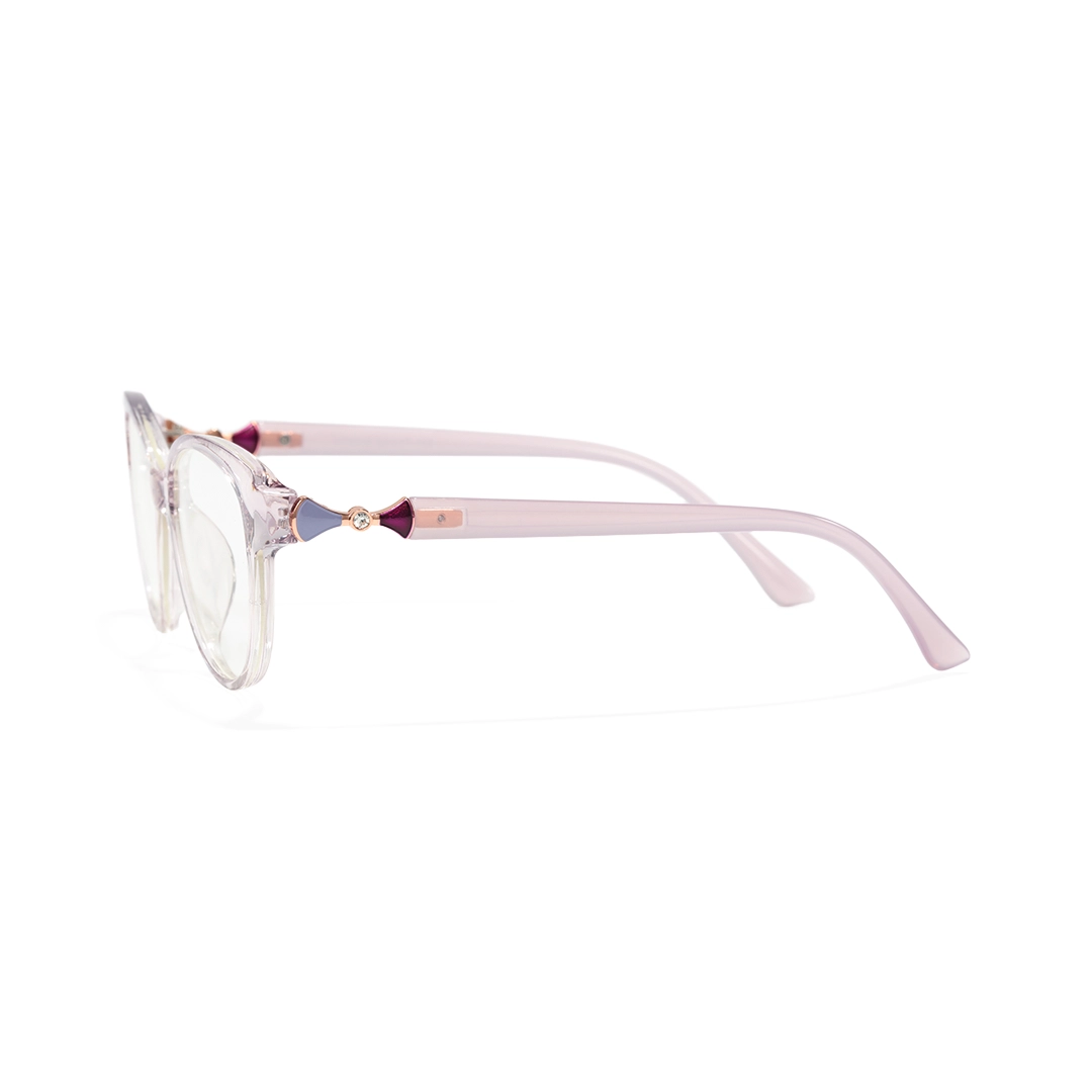Side view of Delyth cat eye tr90 eyeglasses CR0302509 in purple
